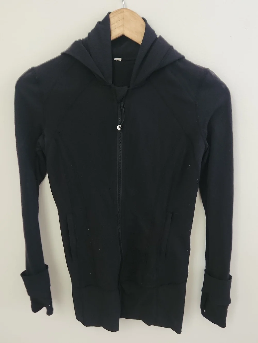 Lululemon Daily Practice Hooded Layer Black Jacket Active Size 6 - Picture 6 of 10
